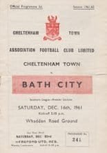 Cheltenham Town v Bath City 16-Dec-1961