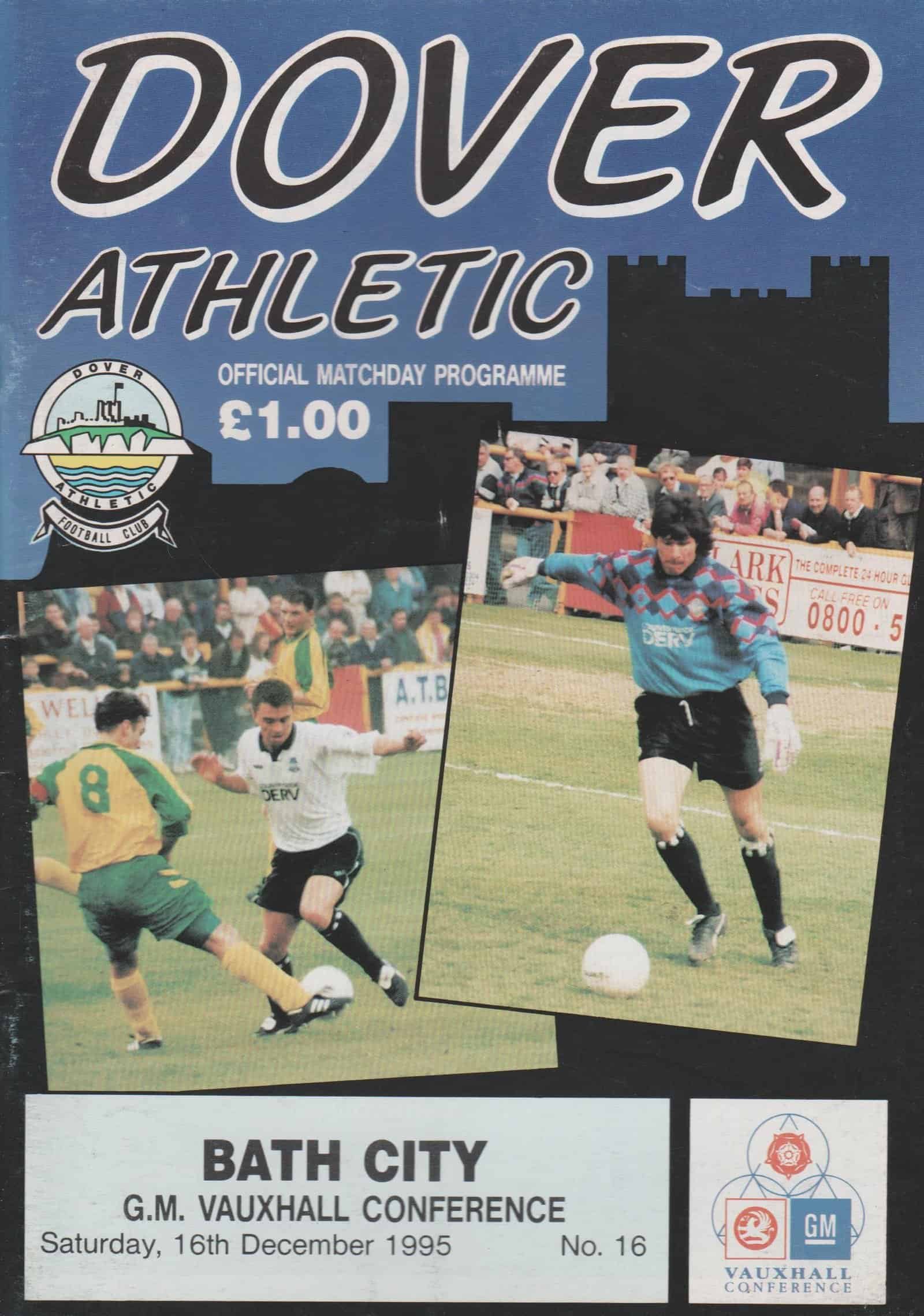 Dover Athletic v Bath City 16-Dec-1995