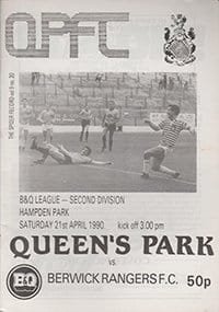 Queens Park v Berwick Rangers 21-Apr-1990