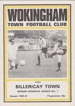 Wokingham Town v Billericay Town 01-Nov-1980