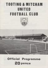 Tooting & Mitcham United v Billericay Town   24-Nov-1984