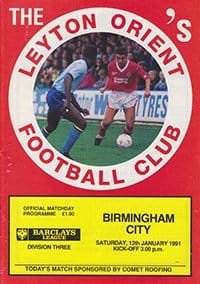 Leyton Orient v Birmingham City 12-Jan-1991