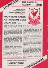 Liverpool v Birmingham City 13-Feb-1979