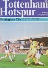 Tottenham Hotspur v Birmingham City 14-Oct-1978