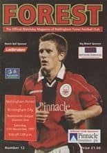 Nottingham Forest v Birmingham City 15-Nov-1997