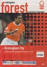 Nottingham Forest v Birmingham City 17-Oct-2001