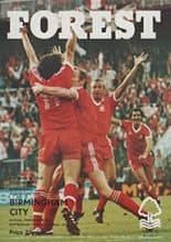 Nottingham Forest v Birmingham City 20-Aug-1980