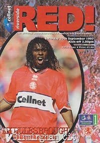 Middlesbrough v Birmingham City 20-Sep-1997