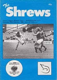 Shrewsbury Town v Birmingham City 23-Feb-1985