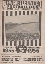 Newcastle United v Birmingham City  24-08-1955