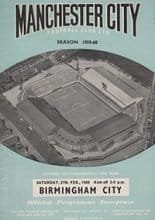 Manchester City v Birmingham City 27-Feb-1960