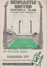 Newcastle United v Birmingham City  29-Apr-1959