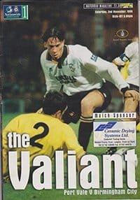 Port Vale v Birmingham City 02-Nov-1996