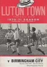 Luton Town v Birmingham City 03-Apr-1971