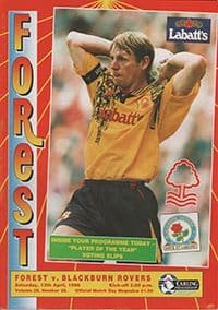 Nottingham Forest v Blackburn Rovers 13-Apr-1996