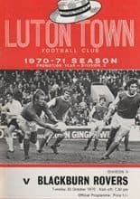 Luton Town v Blackburn Rovers 20-Oct-1970
