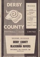 Derby County v Blackburn Rovers 20-Aug-1966