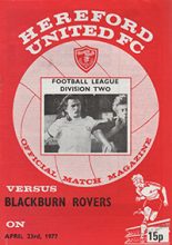 Hereford United v Blackburn Rovers 23-Apr-1977