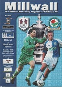 Millwall v Blackburn Rovers 26-Jan-2002