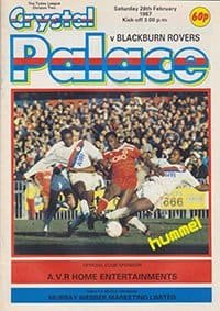 Crystal Palace v Blackburn Rovers 28-Feb-1987