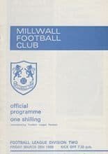 Millwall v Blackburn Rovers 28-Mar-1969