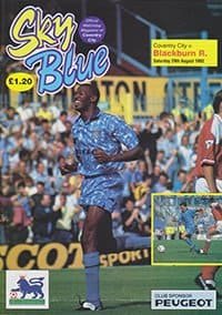 Coventry City v Blackburn Rovers 29-Aug-1992