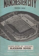 Manchester City v Blackburn Rovers 26-Sep-1959