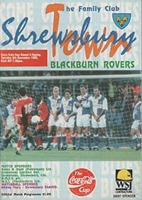 Shrewsbury Town v Blackburn Rovers 09-Nov-1993