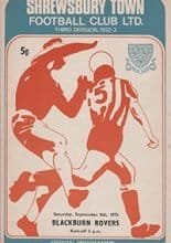 Shrewsbury Town v Blackburn Rovers 09-Sep-1972