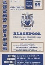 Leeds United v Blackpool 10-Dec-1966