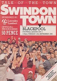 Swindon Town v Blackpool 16-Sep-1986