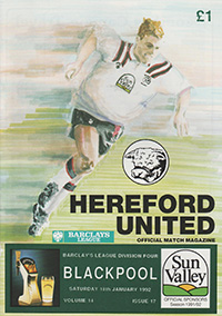 Hereford United v Blackpool 18-Jan-1992