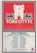 York City v Blackpool 01-Oct-1983