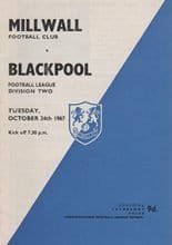 Millwall v Blackpool 24-Oct-1967