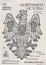 Northwich Victoria v Blackpool 25-Jul-1987