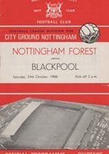 Nottingham Forest v Blackpool 29-Oct-1966