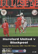 Hereford United v Blackpool 30-Nov-2004