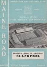 Manchester City v Blackpool 04-Feb-1967