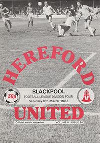 Hereford United v Blackpool 05-Mar-1983