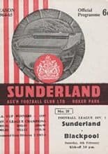 Sunderland v Blackpool 06-Feb-1965