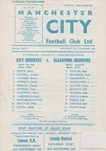 Manchester City Reserves v Blackpool Reserves 22-Nov-1969