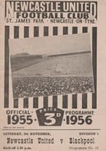 Newcastle United v Blackpool 05-Nov-1955