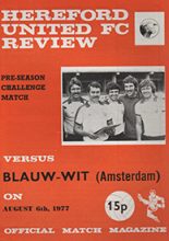 Hereford United v Blau Wit 06-Aug-1977