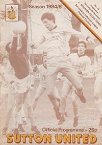Sutton United v Bognor Regis Town 29-Dec-1984