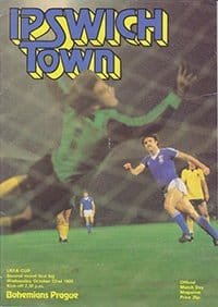 Ipswich Town v Bohemians Praha 22-Oct-1980