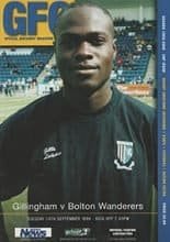 Gillingham v Bolton Wanderers 14-Sep-1999