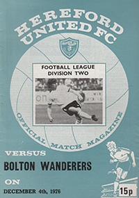 Hereford United v Bolton Wanderers 04-Dec-1976