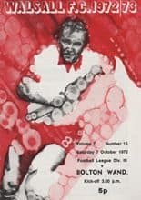 Walsall v Bolton Wanderers 07-Oct-1972