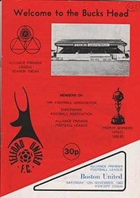 Telford United v Boston United 12-Nov-1983