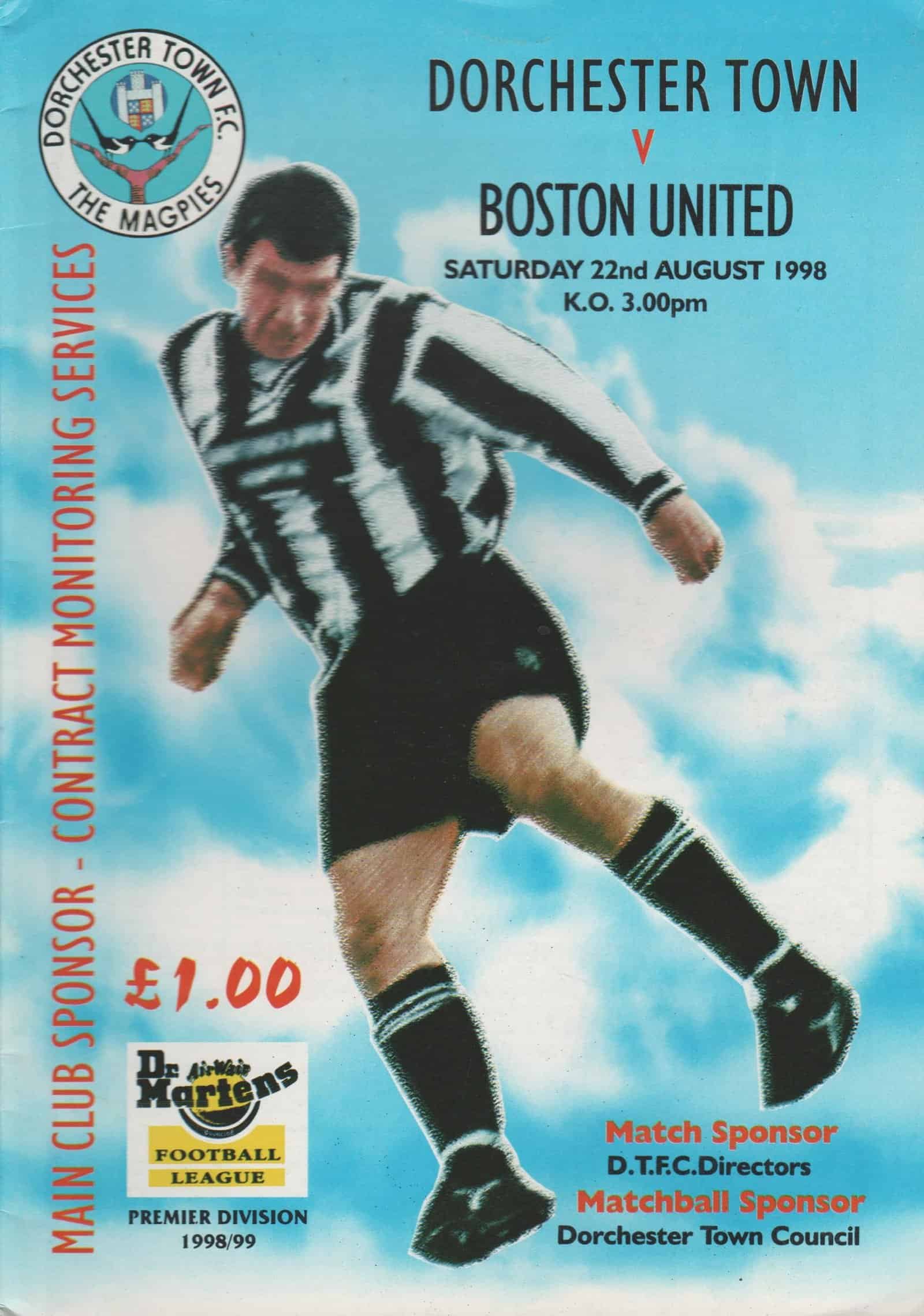Dorchester Town v Boston United 22-Aug-1998